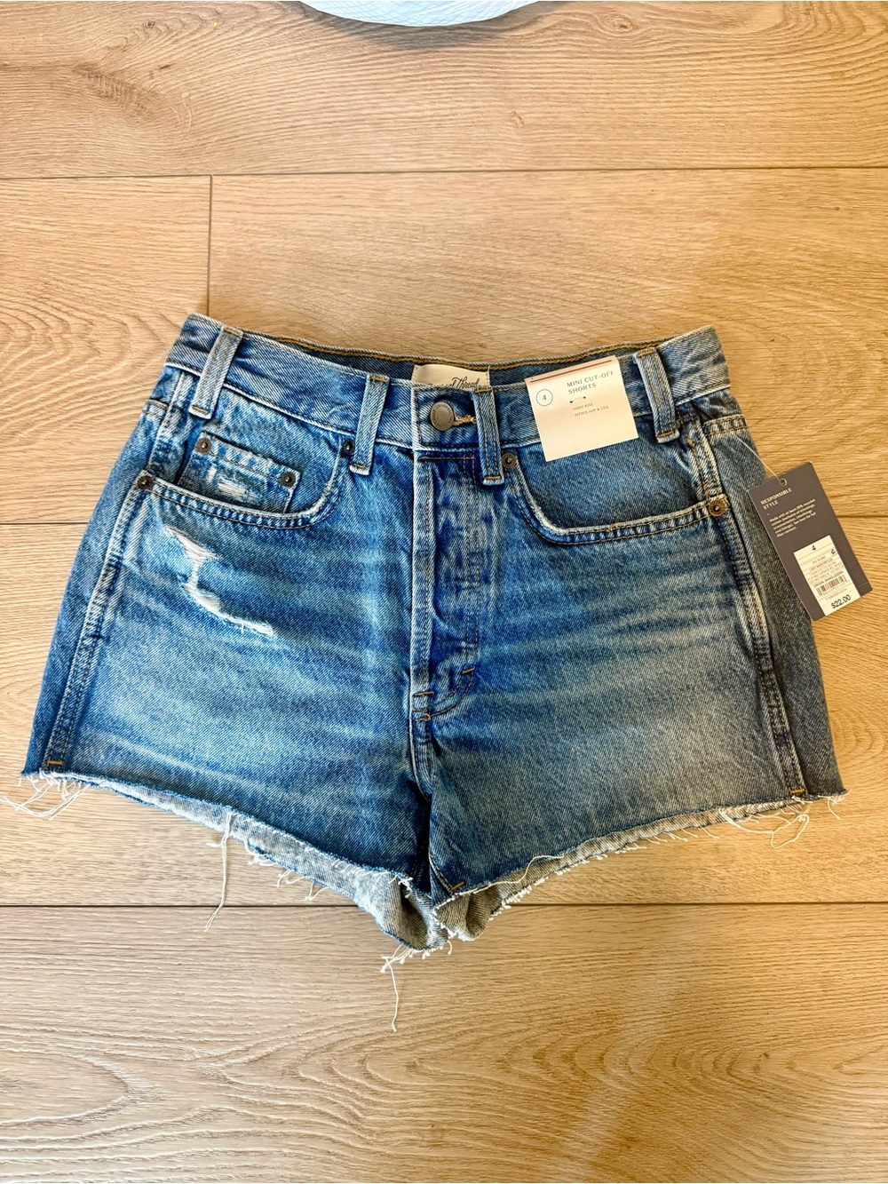 Universal thread mini cut off jean shorts
